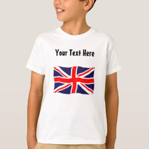Vlag van Union Jack -  met Jouw tekst! T-shirt