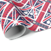 Vlag van Union Jack VK met London Decoration Cadeaupapier (Rol Hoek)