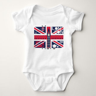 Vlag van Union Jack VK met London Decoration Romper