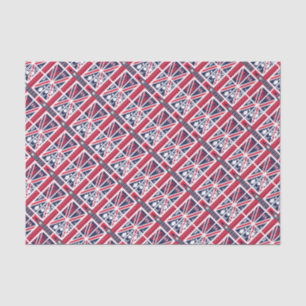 Vlag van  Union Jack VK met London Decoration Tissuepapier