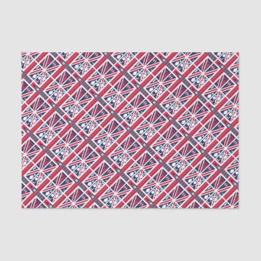 Vlag van  Union Jack VK met London Decoration Tissuepapier (Voorkant)