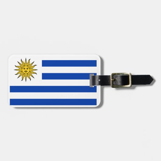 Vlag van Uruguay Bagagelabel (Voorkant horizontaal)