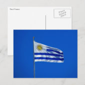 vlag van uruguay briefkaart (Voorkant / Achterkant)