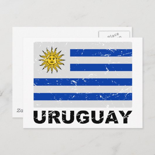  vlag van Uruguay Briefkaart (Voorkant / Achterkant)