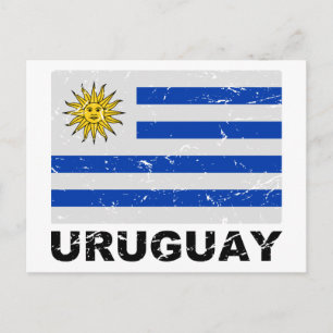 vlag van Uruguay Briefkaart