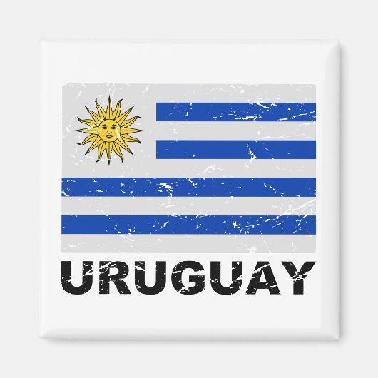  vlag van Uruguay Magneet (Voorkant)