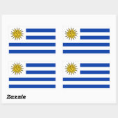 Vlag van Uruguay Rechthoekige Sticker (Vel)