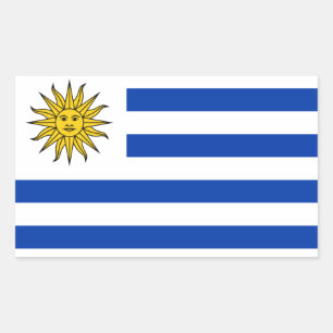 Vlag van Uruguay Rechthoekige Sticker