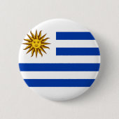 Vlag van Uruguay Ronde Button 5,7 Cm (Voorkant)