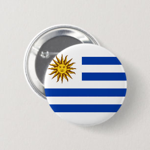 Vlag van Uruguay Ronde Button 5,7 Cm