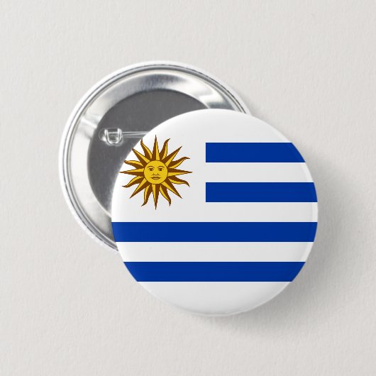 Vlag van Uruguay Ronde Button 5,7 Cm (Voorkant /achterkant)