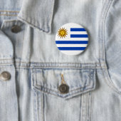 Vlag van Uruguay Ronde Button 5,7 Cm (In situ)