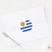 Vlag van Uruguay Ronde Sticker (Envelop)