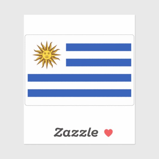 Vlag van Uruguay Sticker (Vel)