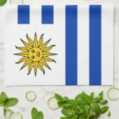 Vlag van Uruguay Theedoek (Gevouwen)
