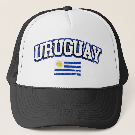 vlag van Uruguay Trucker Pet (Voorkant)