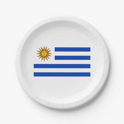 Vlag van Uruguay (Uruguay) Papieren Bordje (Voorkant)