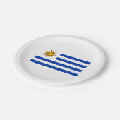 Vlag van Uruguay (Uruguay) Papieren Bordje (Gekanteld)