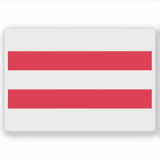 Vlag van Ústí nad Labem, Tsjechië Sticker (Voorkant)
