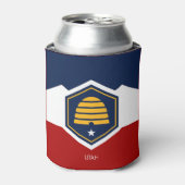 Vlag van Utah (Bijenkorf Vlag) Blikjeskoeler (Blikje Voorkant)