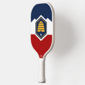 Vlag van Utah (Bijenkorf Vlag) Pickleball Paddle (Links)