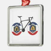 Vlag van Utah Fietsen Metalen Ornament (Links)