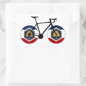 Vlag van Utah Fietsen Rechthoekige Sticker (Tas)