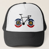 Vlag van Utah Fietsen Trucker Pet (Voorkant)