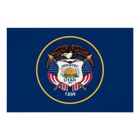 Vlag van Utah Perfect Poster (Voorkant)