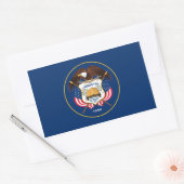 Vlag van Utah Rechthoekige Sticker (Envelop)