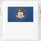 Vlag van Utah Rechthoekige Sticker (Tas)