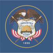 Vlag van Utah Sticker (Voorkant)