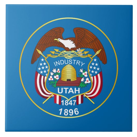 Vlag van Utah Tegeltje (Voorkant)