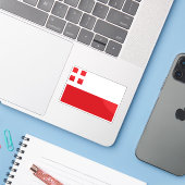 Vlag van Utrecht, Nederland Sticker (Laptop met iPhone)