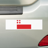 Vlag van Utrecht (provincie) Bumpersticker (Op auto)