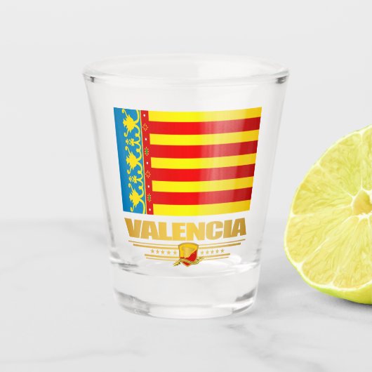 Vlag van Valencia Shot Glas (Voorkant)