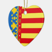 Vlag van Valencia (Spanje) Keramisch Ornament (Links)