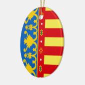 Vlag van Valencia (Spanje) Keramisch Ornament (Links)