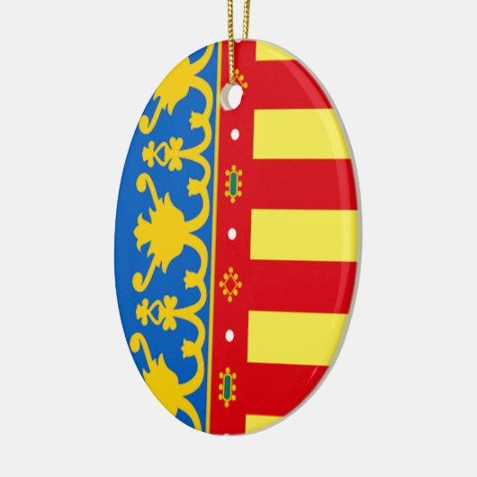 Vlag van Valencia (Spanje) Keramisch Ornament (Links)