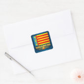 Vlag van Valencia Vierkante Sticker (Envelop)