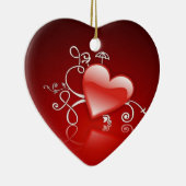 Vlag van Valentijnsdag Keramisch Ornament (Rechts)