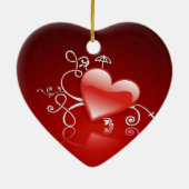 Vlag van Valentijnsdag Keramisch Ornament (Achterkant)