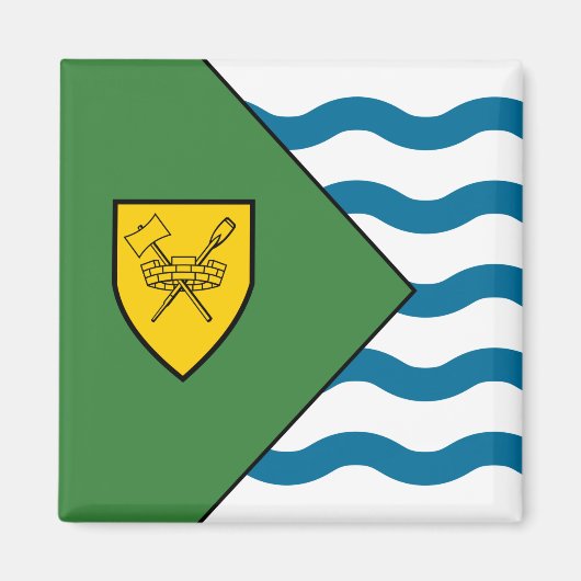 Vlag van Vancouver (British Columbia, Canada) Magneet (Voorkant)