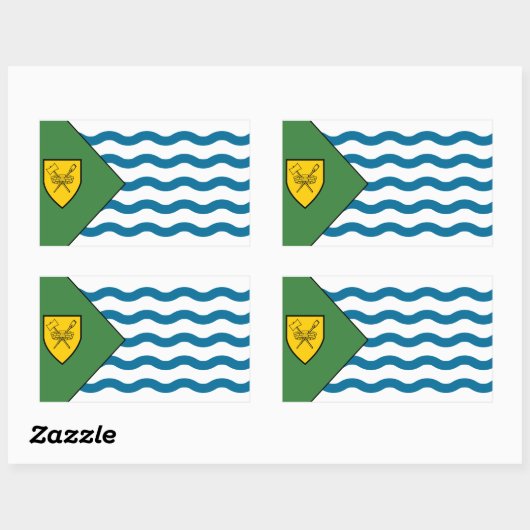 Vlag van Vancouver, Brits-Columbia Rechthoekige Sticker (Vel)