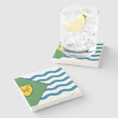 Vlag van Vancouver, Brits-Columbia Stenen Onderzetter (Zijkant)