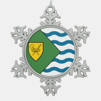 Vlag van Vancouver, Brits-Columbia Tin Sneeuwvlok Ornament