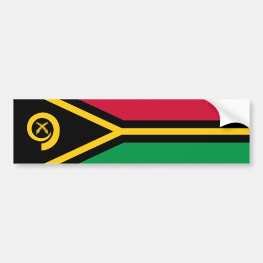 Vlag van Vanuatu Bumpersticker (Voorkant)