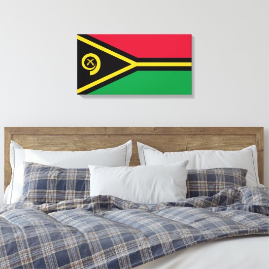 Vlag van Vanuatu Canvas Afdruk (Insitu (Slaapkamer))