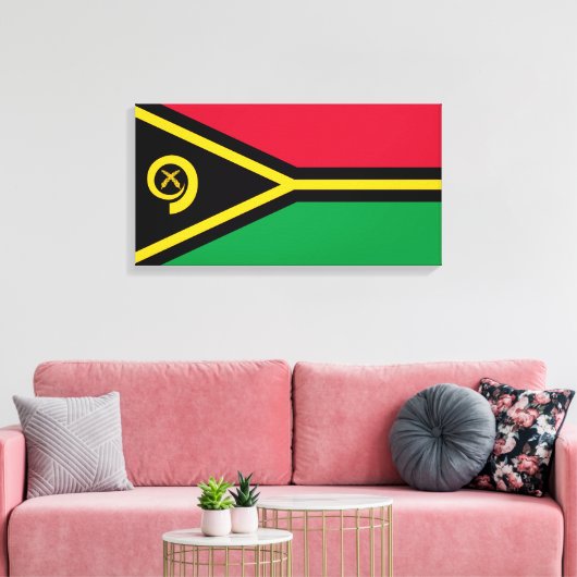 Vlag van Vanuatu Canvas Afdruk (Insitu (Woonkamer))