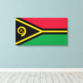 Vlag van Vanuatu Canvas Afdruk (Insitu (Houten vloer))